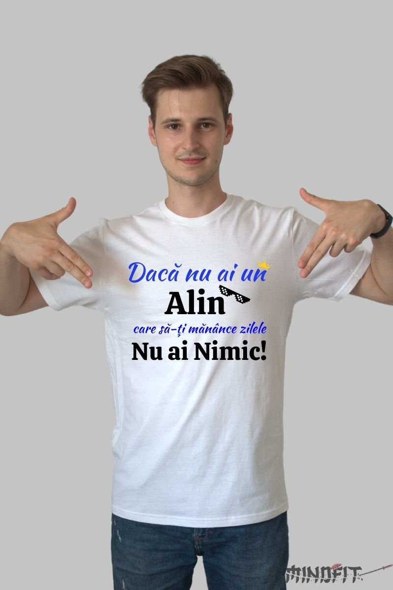 Tricou Personalizat Cu Nume barbat alb fata