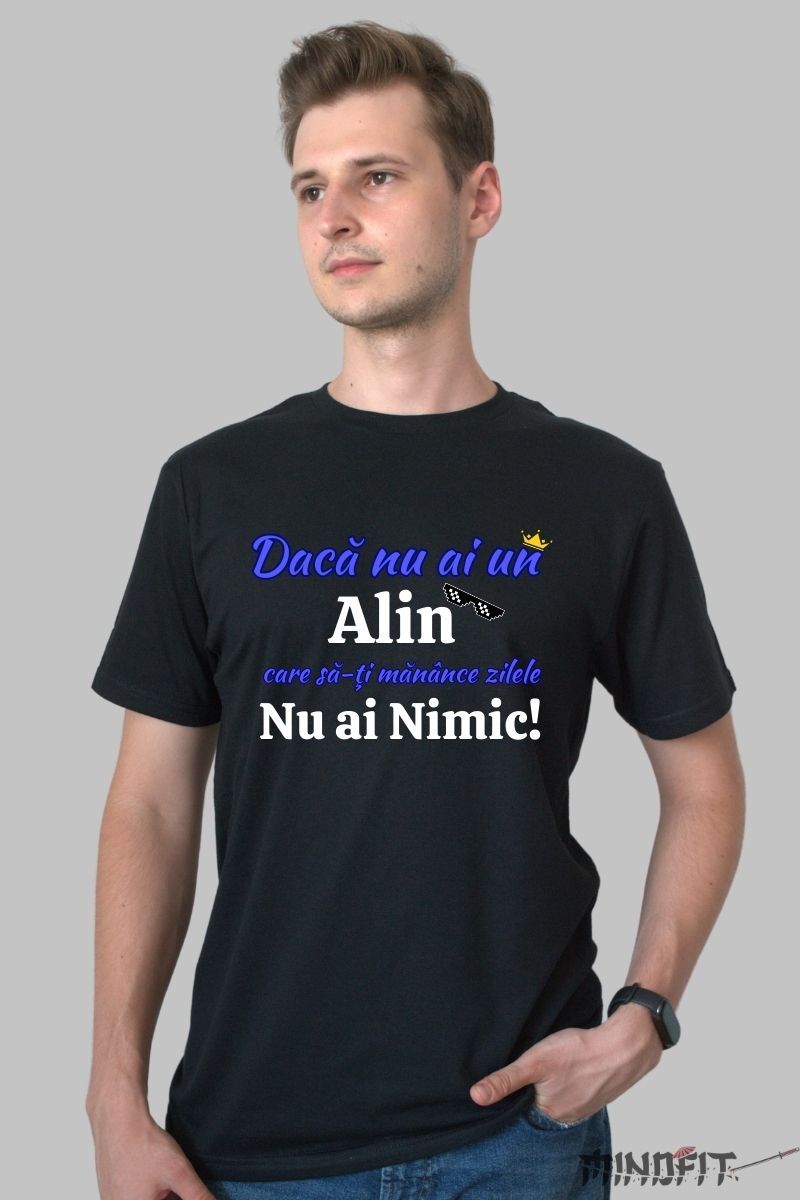 Tricou Personalizat Cu Nume barbat negru fata