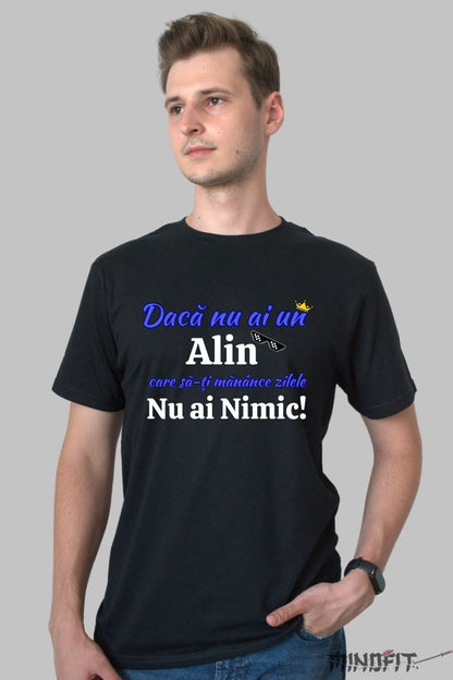 Tricou Personalizat Cu Nume barbat negru fata