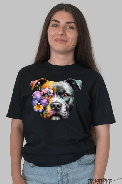 Tricou Pitbull Model Duo dama negru fata
