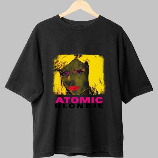 Tricou Rock Blondie Atomic Pop Art fata negru