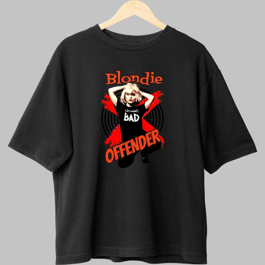 Tricou Rock Blondie Bad Offender fata negru