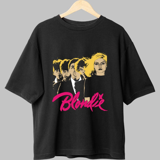 Tricou Rock Blondie Band Members fata negru