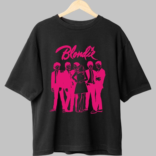 Tricou Rock Blondie Band Silhouette fata negru