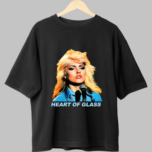 Tricou Rock Blondie Heart of Glass fata negru
