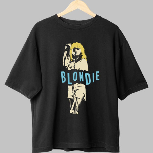 Tricou Rock Blondie Minimal Retro fata negru