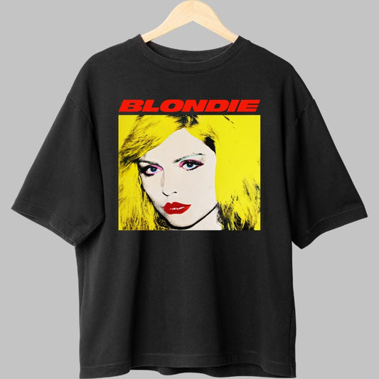 Tricou Rock Blondie Pop Art fata negru