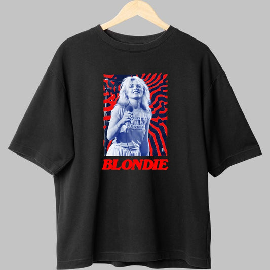 Tricou Rock Blondie Psychedelic Vibes fata negru