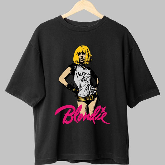 Tricou Rock Blondie Punk Attitude fata negru