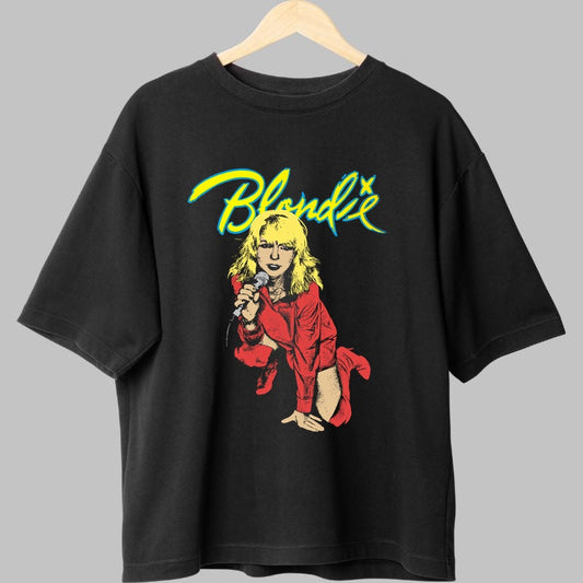 Tricou Rock Blondie Retro Comic fata negru