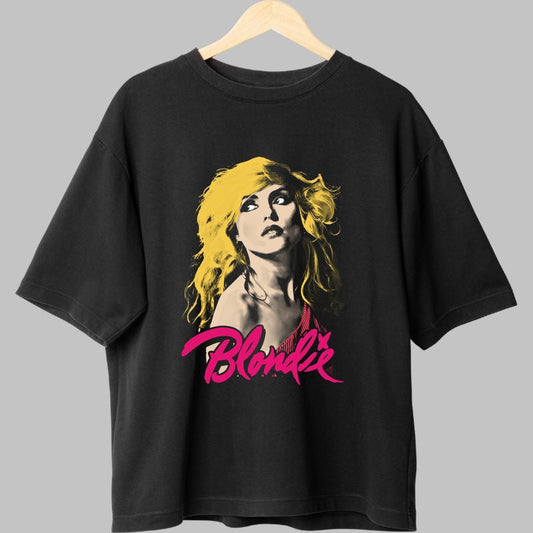 Tricou Rock Blondie Retro Icon fata negru