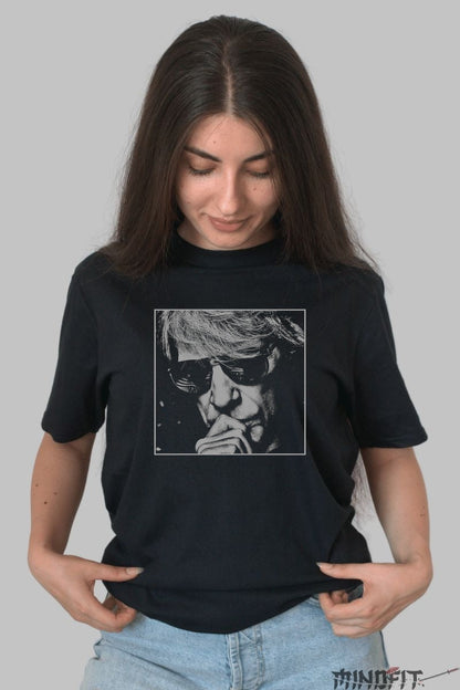 Tricou Rock Bon Jovi Monochrome dama negru