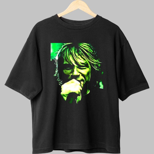 Tricou Rock Bon Jovi Neon Green fata negru