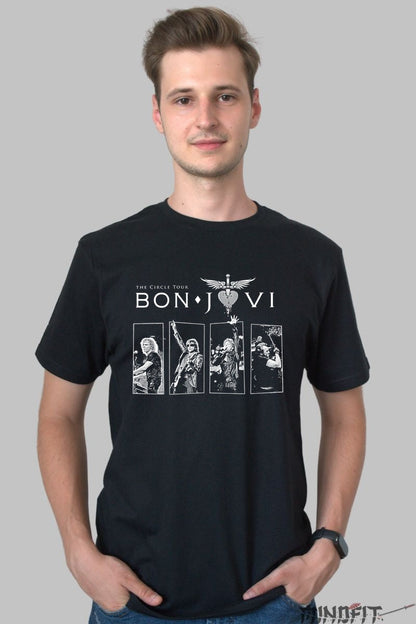 Tricou Rock Bon Jovi The Circle Tour barbat negru