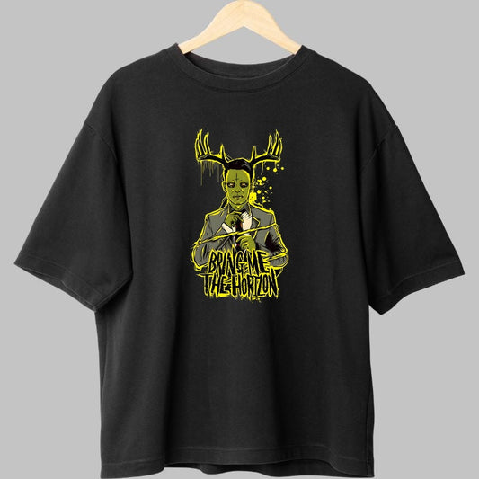 Tricou Rock Bring Me The Horizon Antler Vision fata negru