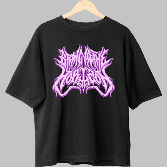 Tricou Rock Bring Me The Horizon Neon Logo fata negru
