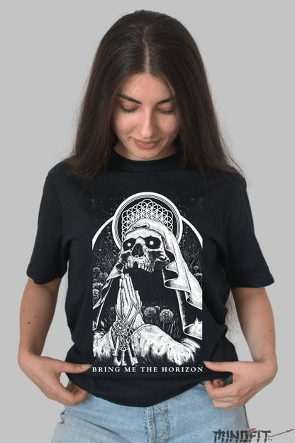 Tricou Rock Bring Me The Horizon Sacred Skull dama negru