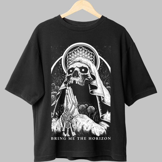 Tricou Rock Bring Me The Horizon Sacred Skull fata negru