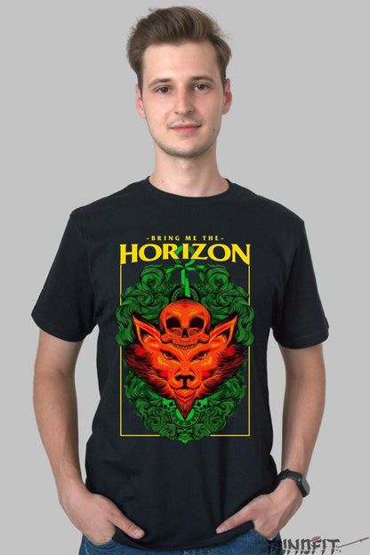 Tricou Rock Bring Me The Horizon Wolf Skull barbat negru