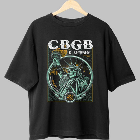 Tricou Rock CBGB Liberty Punk fata negru