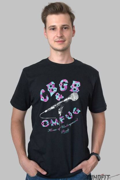 Tricou Rock CBGB Mic Check barbat negru