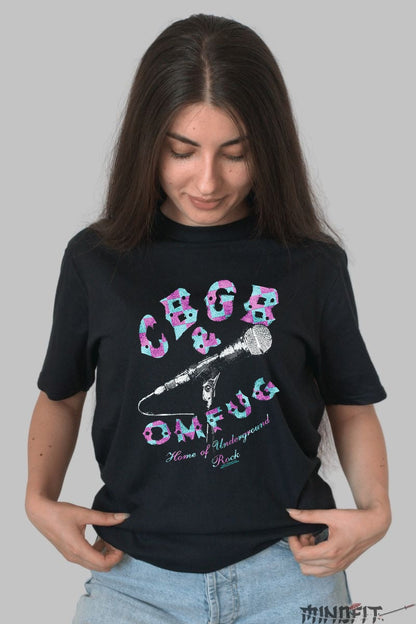 Tricou Rock CBGB Mic Check dama negru
