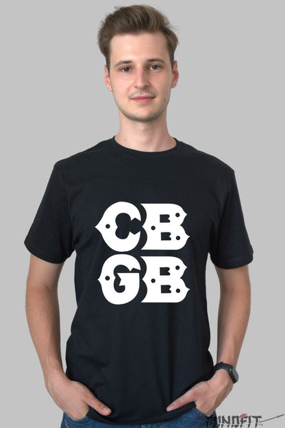 Tricou Rock CBGB White Bold barbat negru