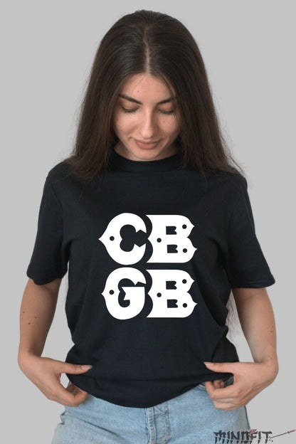 Tricou Rock CBGB White Bold dama negru