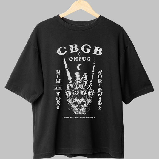 Tricou Rock – CBGB Worldwide Skull fata negru