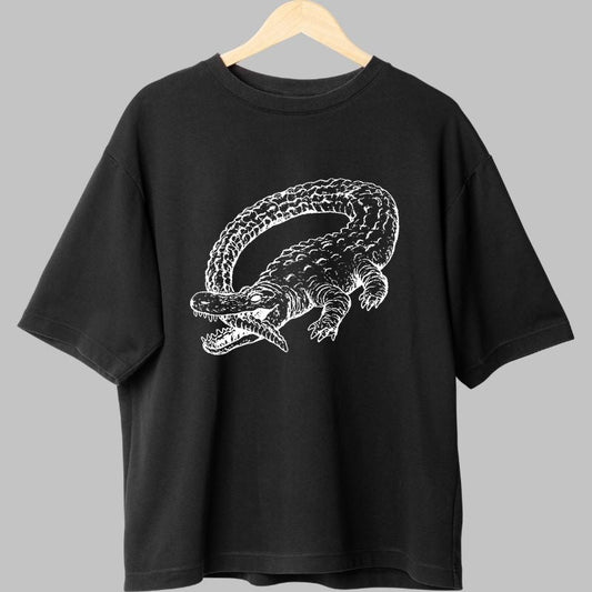 Tricou Rock – Crocodil Graphic fata negru