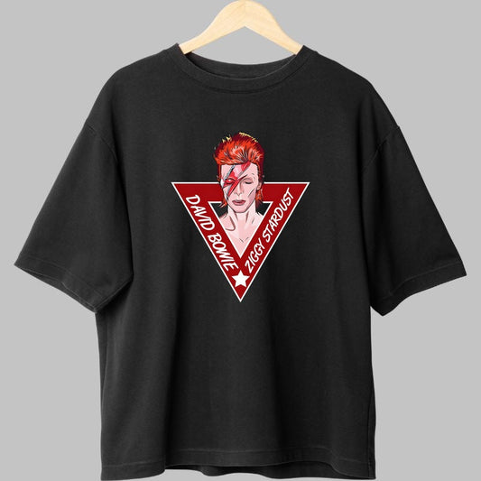 Tricou Rock David Bowie Ziggy Stardust fata negru