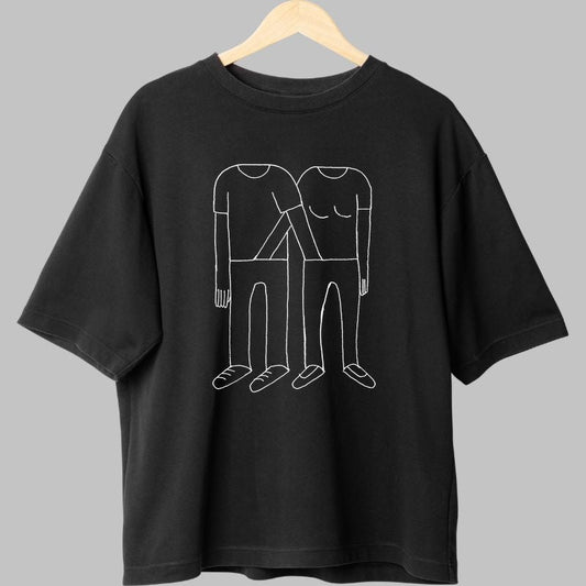 Tricou Rock – Minimal Love Sketch fata negru