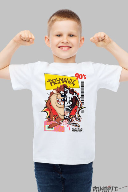 Tricou Tazmania Cartoon Network 90s baiat alb