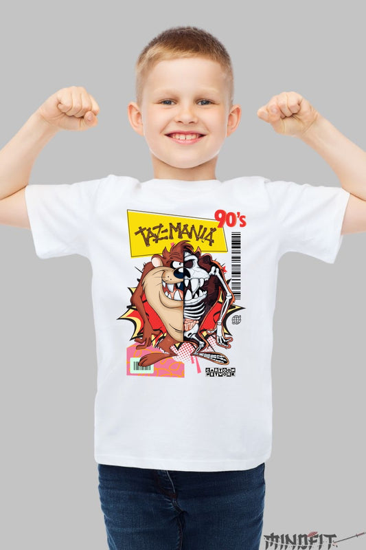 Tricou Tazmania Cartoon Network 90s baiat alb