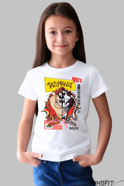 Tricou Tazmania Cartoon Network 90s fata alb