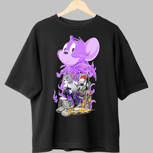 Tricou Tom & Jerry Naruto Uchiha negru fata