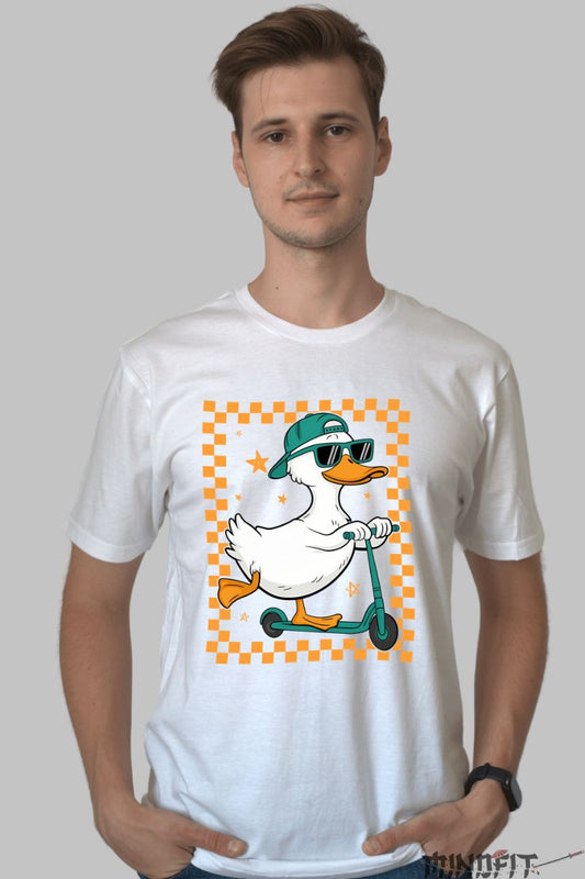 Tricou Vara Funny Duck Barbat barbat alb fata