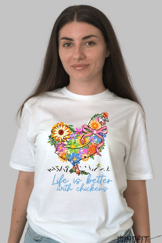 Tricou Vara Life Is Better dama alb fata