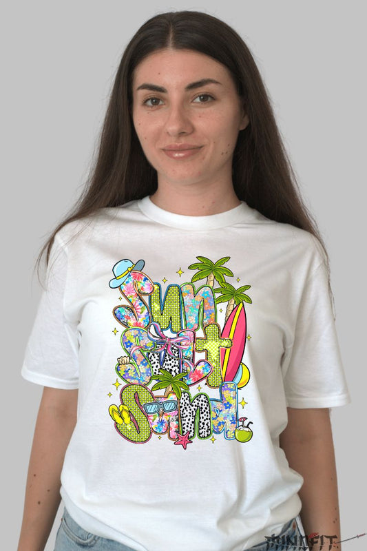 Tricou Vara Sun Salt Sand dama alb fata