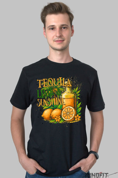 Tricou Vara Tequila Lime & Sunshine barbat negru fata
