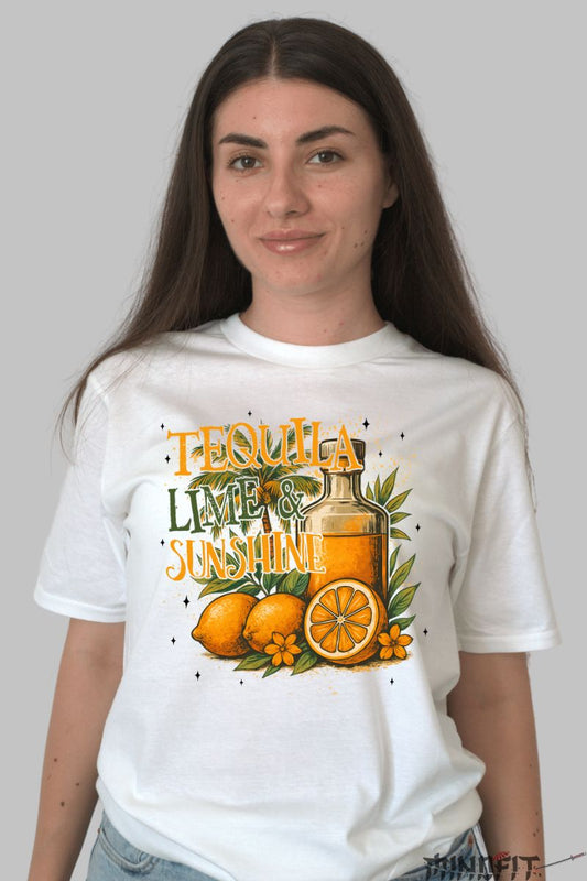 Tricou Vara Tequila Lime & Sunshine dama alb fata