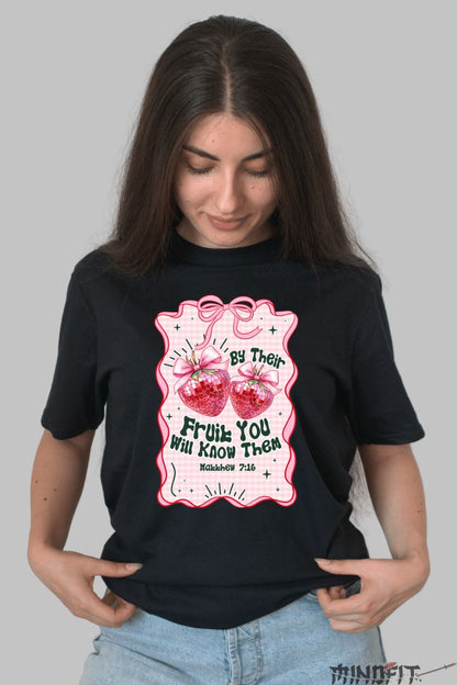 Tricou Vara cu Capsuni Disco dama negru fata
