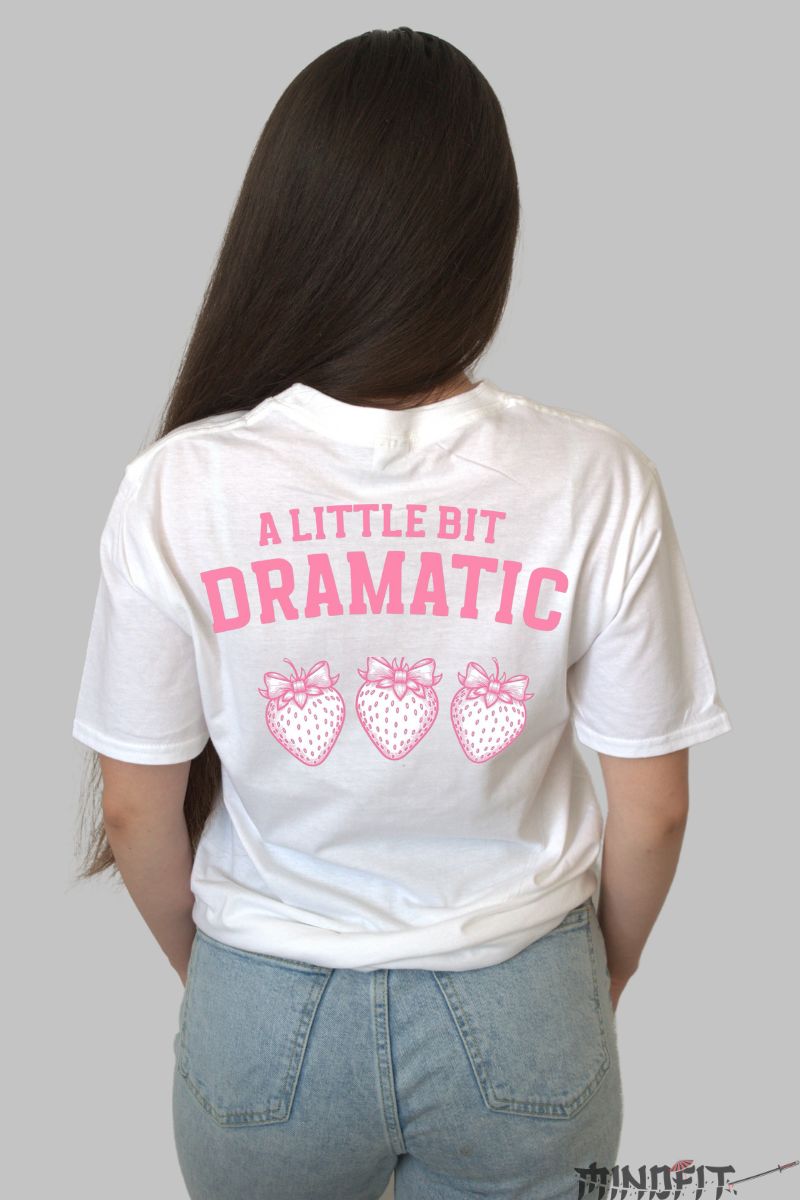 Tricou cu Capsuna dama alb spate 2
