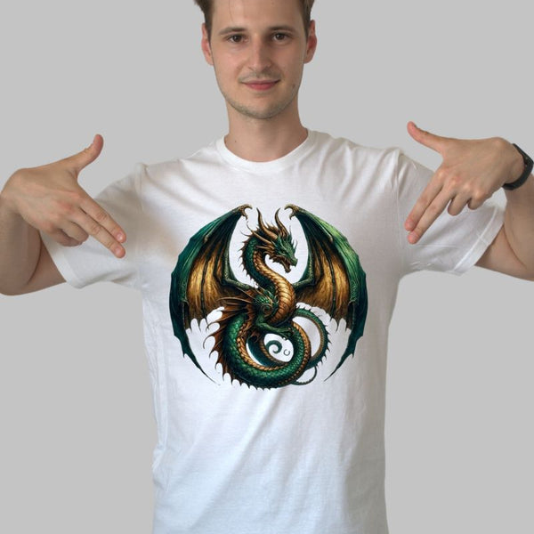 Tricou cu Dragon Verde