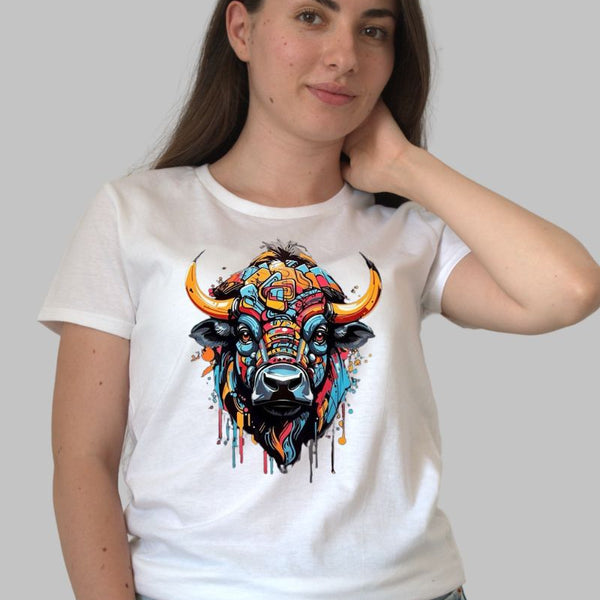 Tricou cu Taur Multicolor