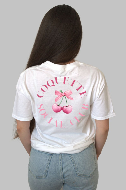 Tricou dama alb cu cirese spate