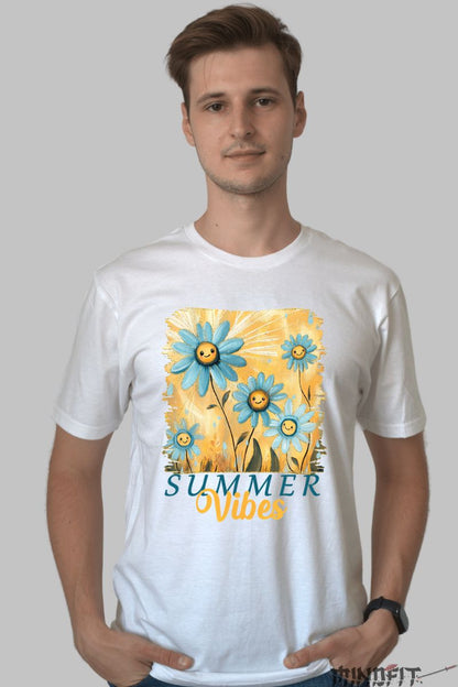 Tricou de Vara Colorat si Jucaus barbat alb fata