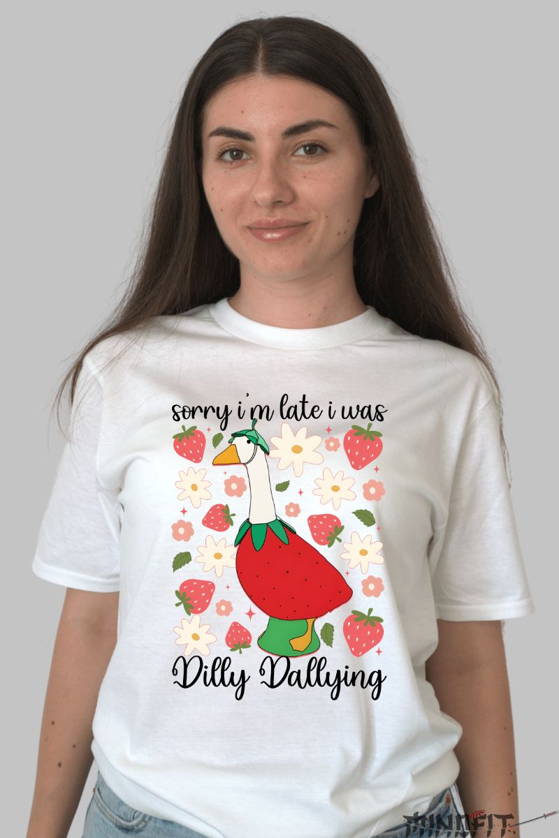 Tricou de Vara Dilly Dallying dama alb fata