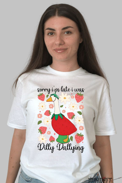 Tricou de Vara Dilly Dallying dama alb fata
