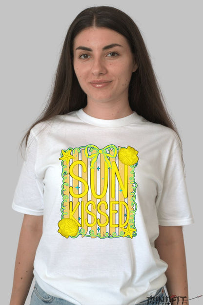 Tricou de Vara Sun Kissed dama alb fata